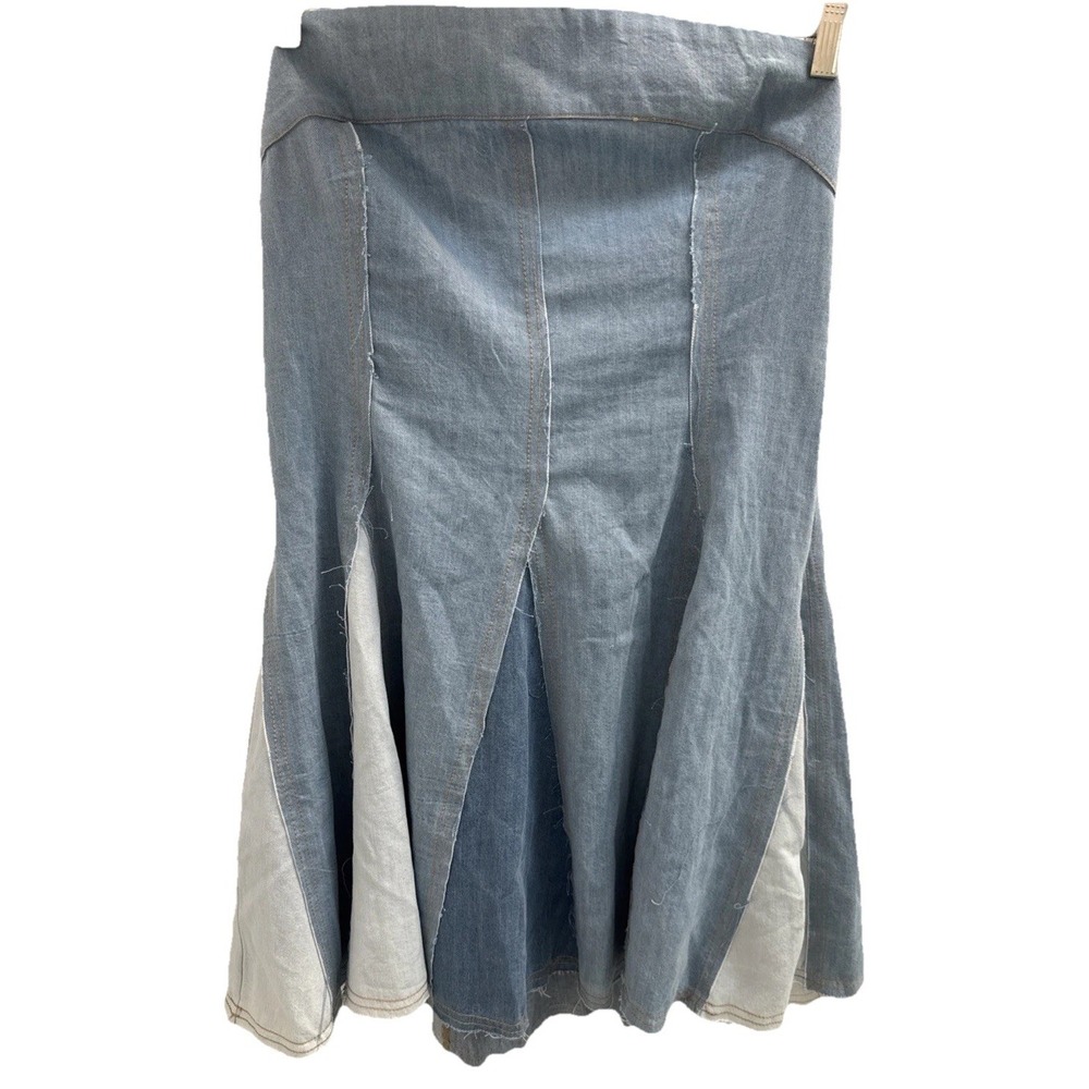 NWT Anthropologie Pilcro Strapless Seamed Denim Mini Dress Sz L Boho Festival